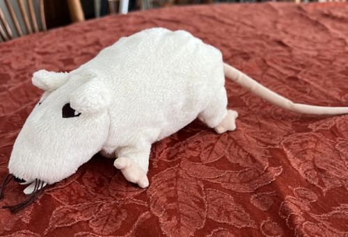 Peluche topolino ratto bianco